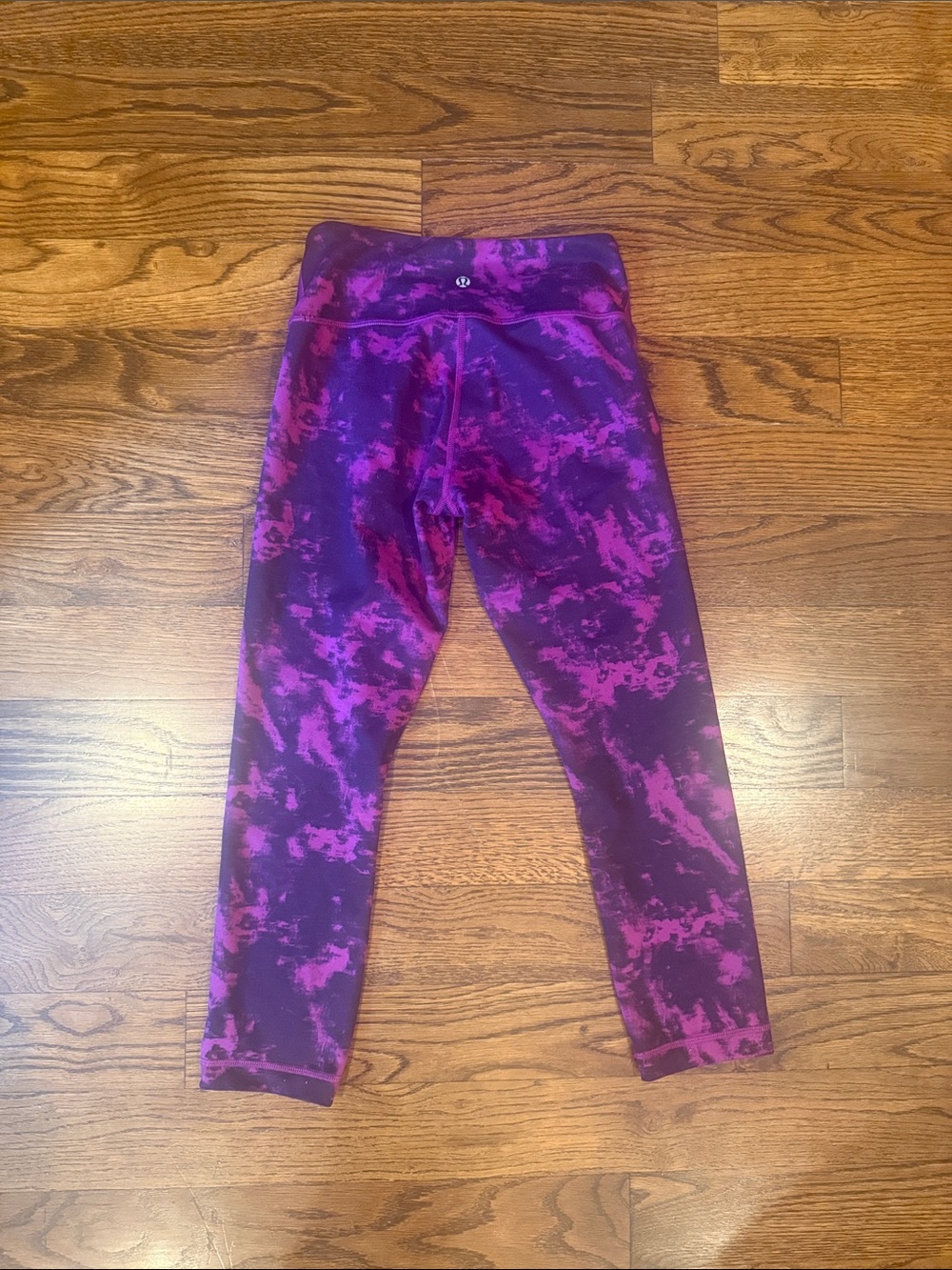 lululemon athletica Girls' Purple and Pink Tie-Dye Leggings